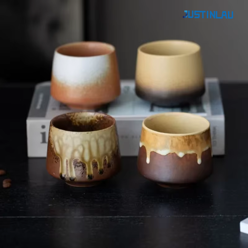 Japanese Healthy Lifestyle - JUSTINLAU Nuevas Tazas de Cerámica Vintage,